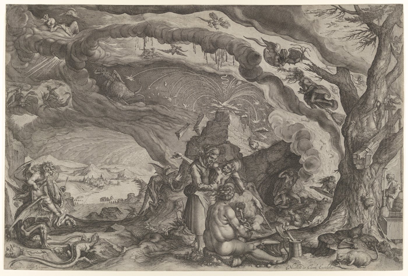 Witches Preparing for the Sabbath, Andries Stock, after Jacques de Gheyn II